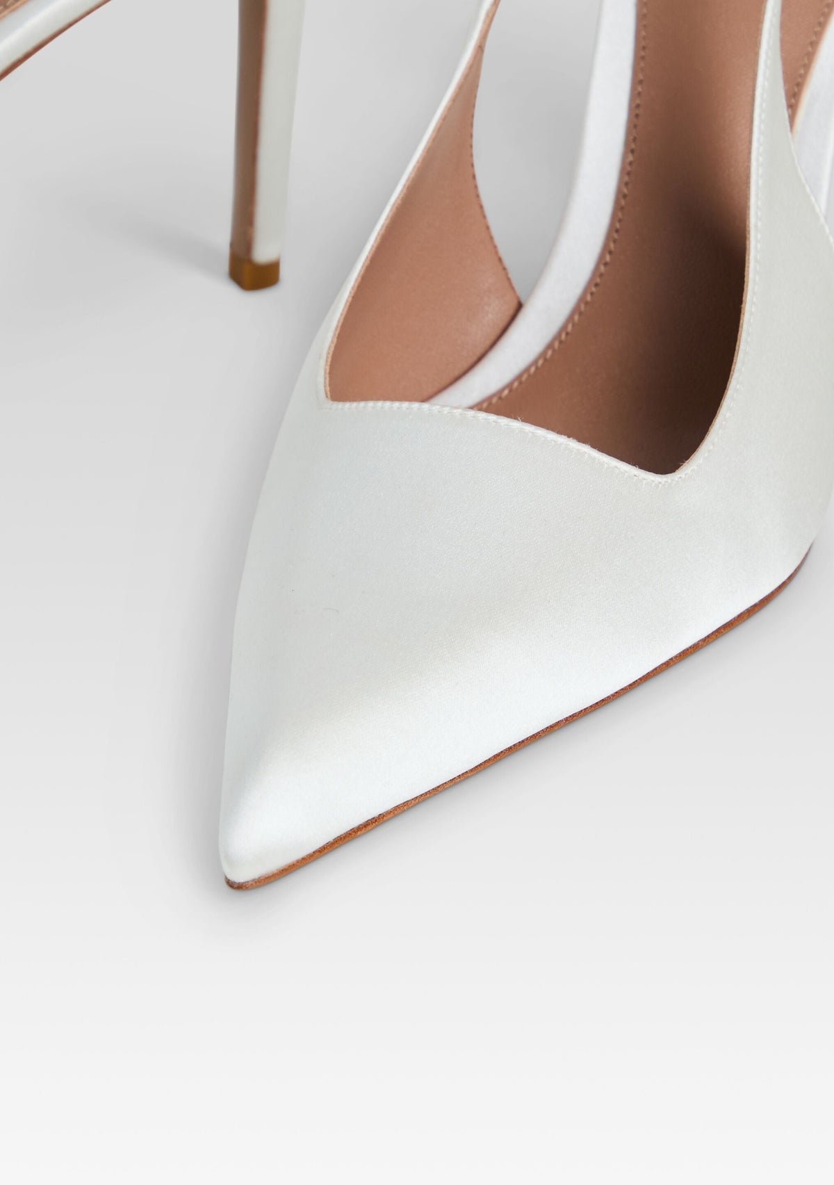 Evelyn Satin Slingback by retrofête in Winter White, product image 4