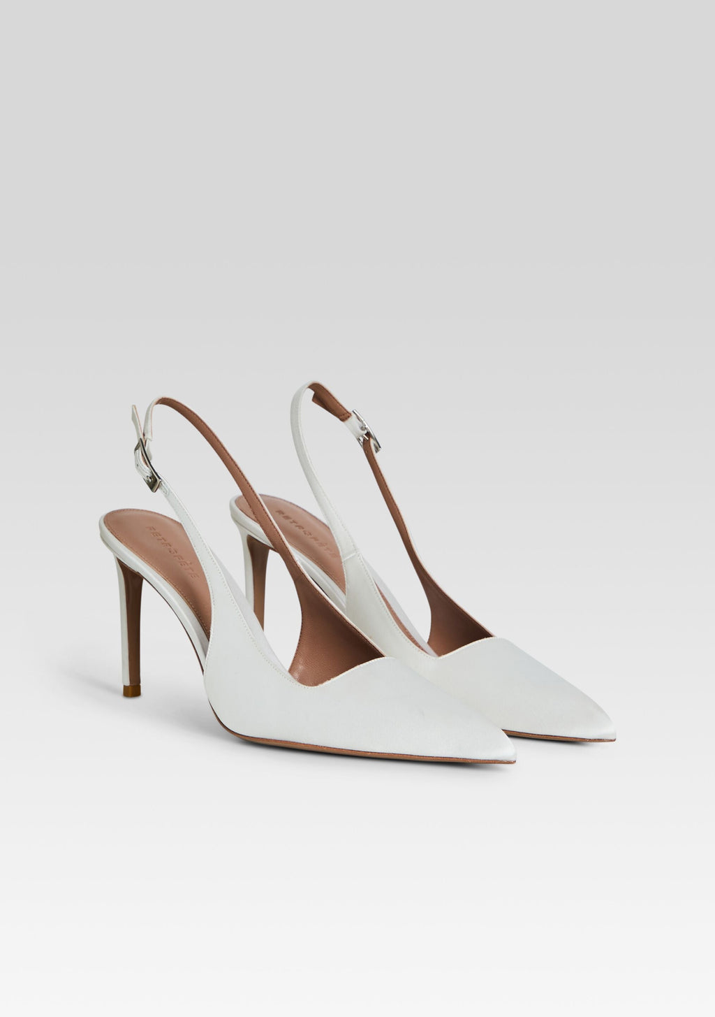 Evelyn Satin Slingback by retrofête in Winter White, product image 3