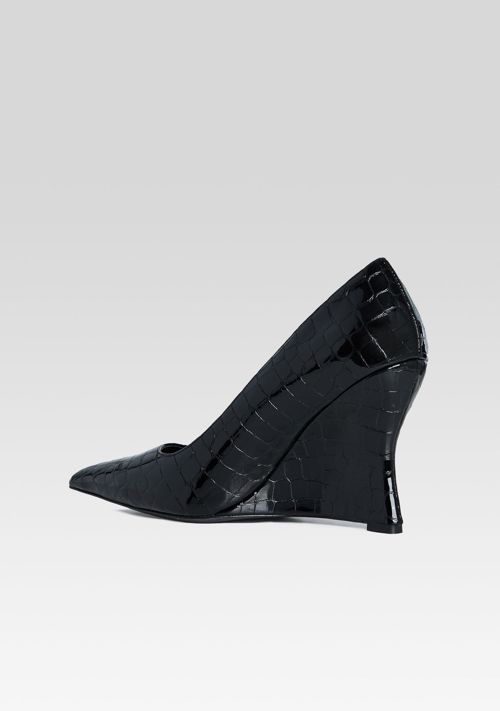 Julianna Leather Pump by retrofête in Black Croco, product image 4