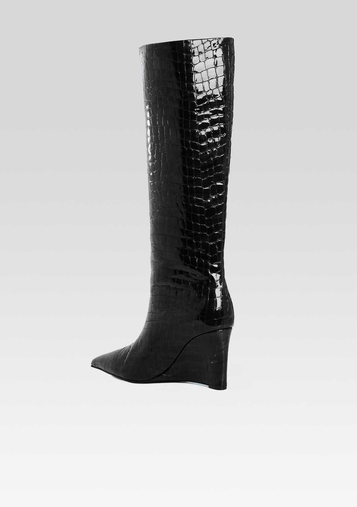 Natassa Wedge Boot by retrofête in Black Croco, product image 5