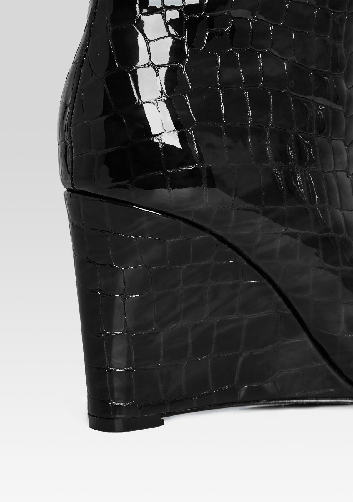 Natassa Wedge Boot by retrofête in Black Croco, product image 4