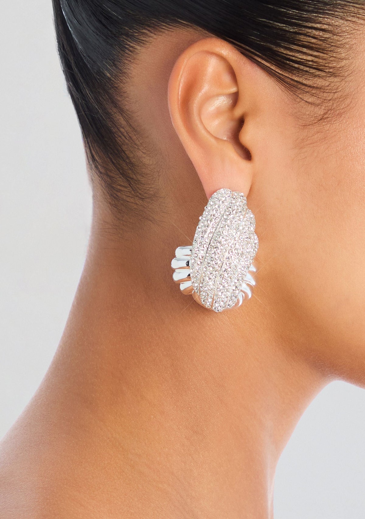 Leanne Earring by retrofête in Silver/Pave, product image 2