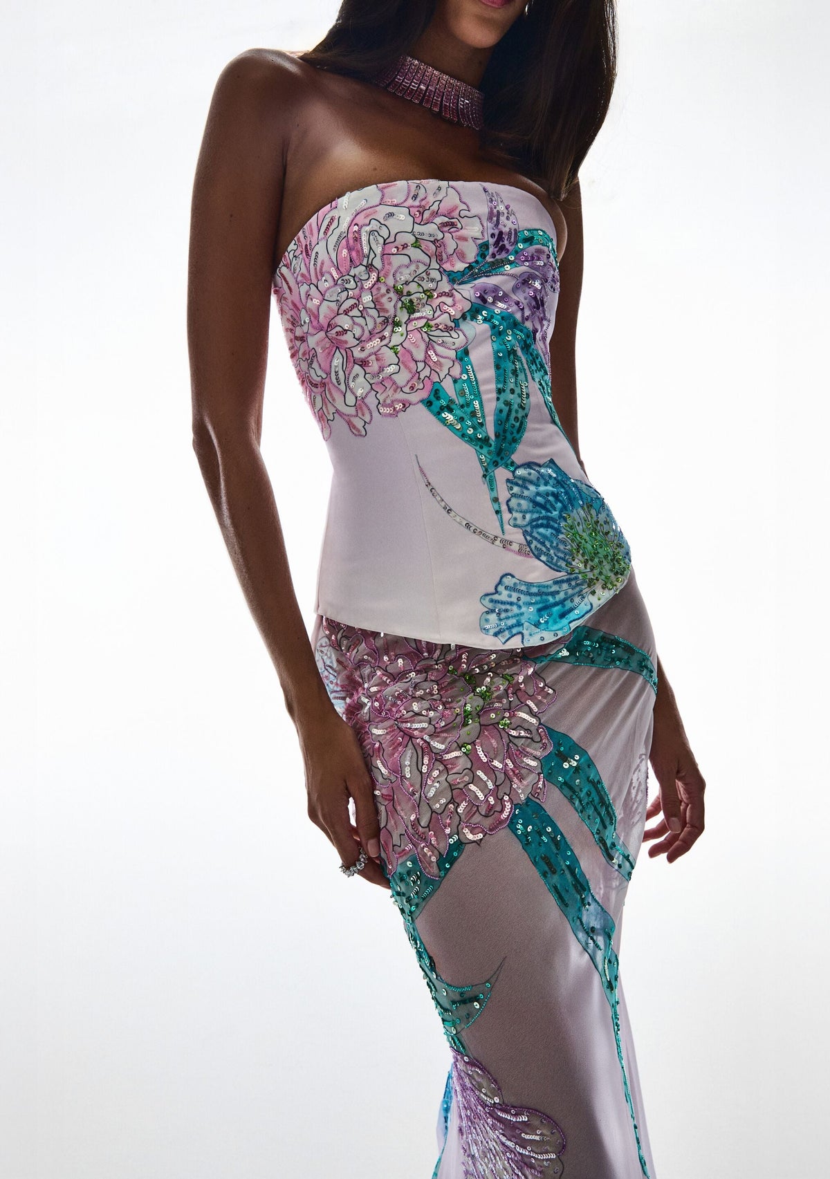 Alinea Embellished Dress by retrofête in Beija Flor Rosa, product image 2