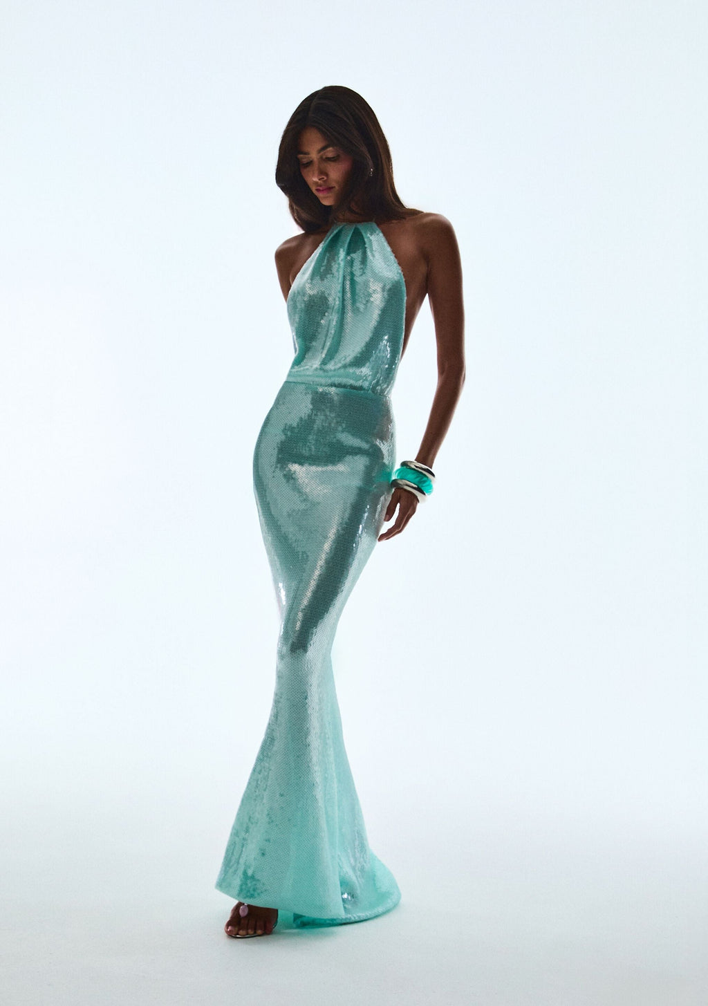 Elexa Sequin Dress by retrofête in Mint, product image 2