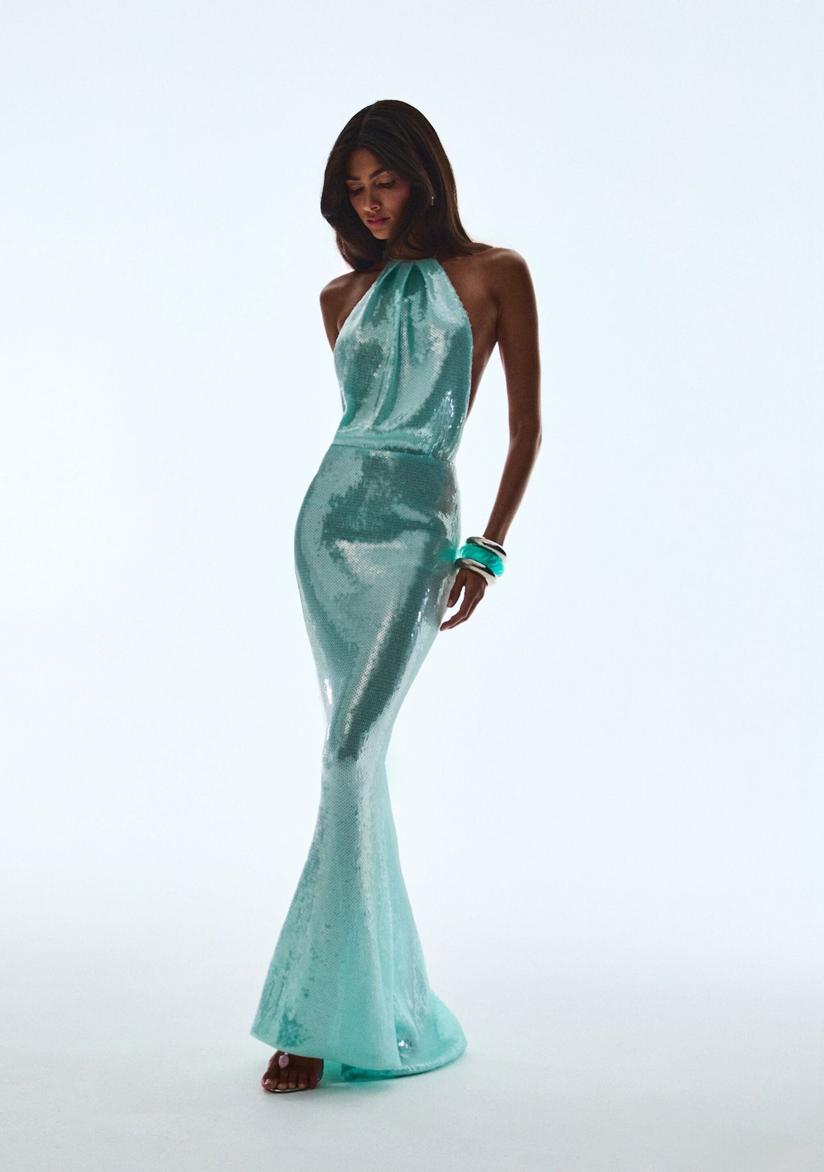 Elexa Sequin Dress by retrofête in Mint, product image 2