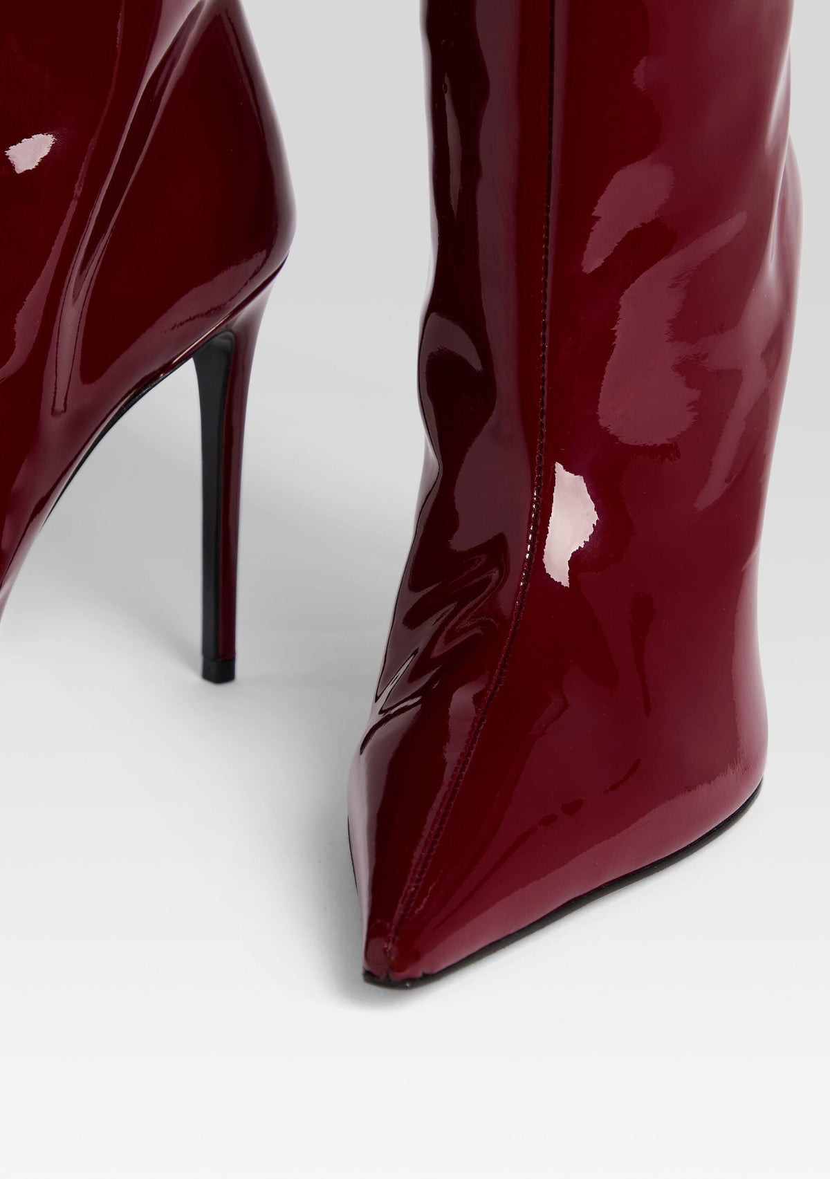 Lyra Leather Boot by retrofête in Burgundy, product image 4