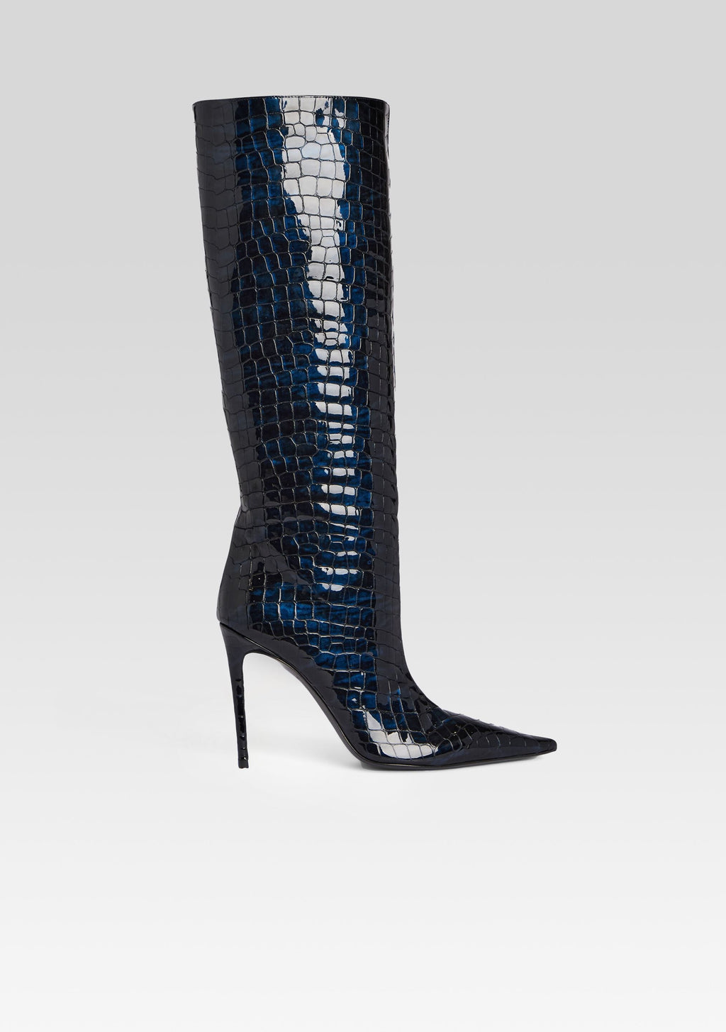 Lyra Leather Boot by retrofête in Navy Croco, product image 1