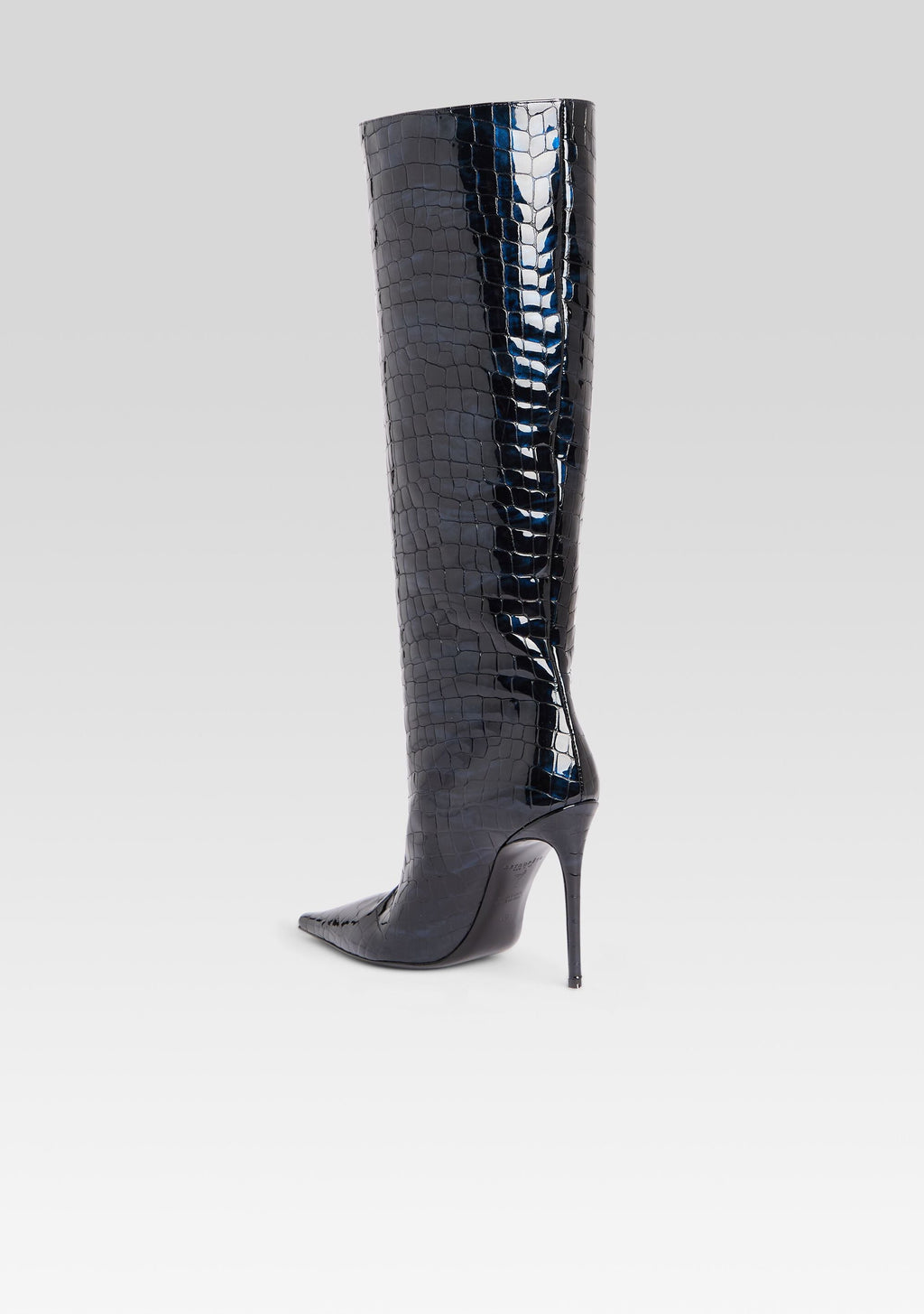 Lyra Leather Boot by retrofête in Navy Croco, product image 5