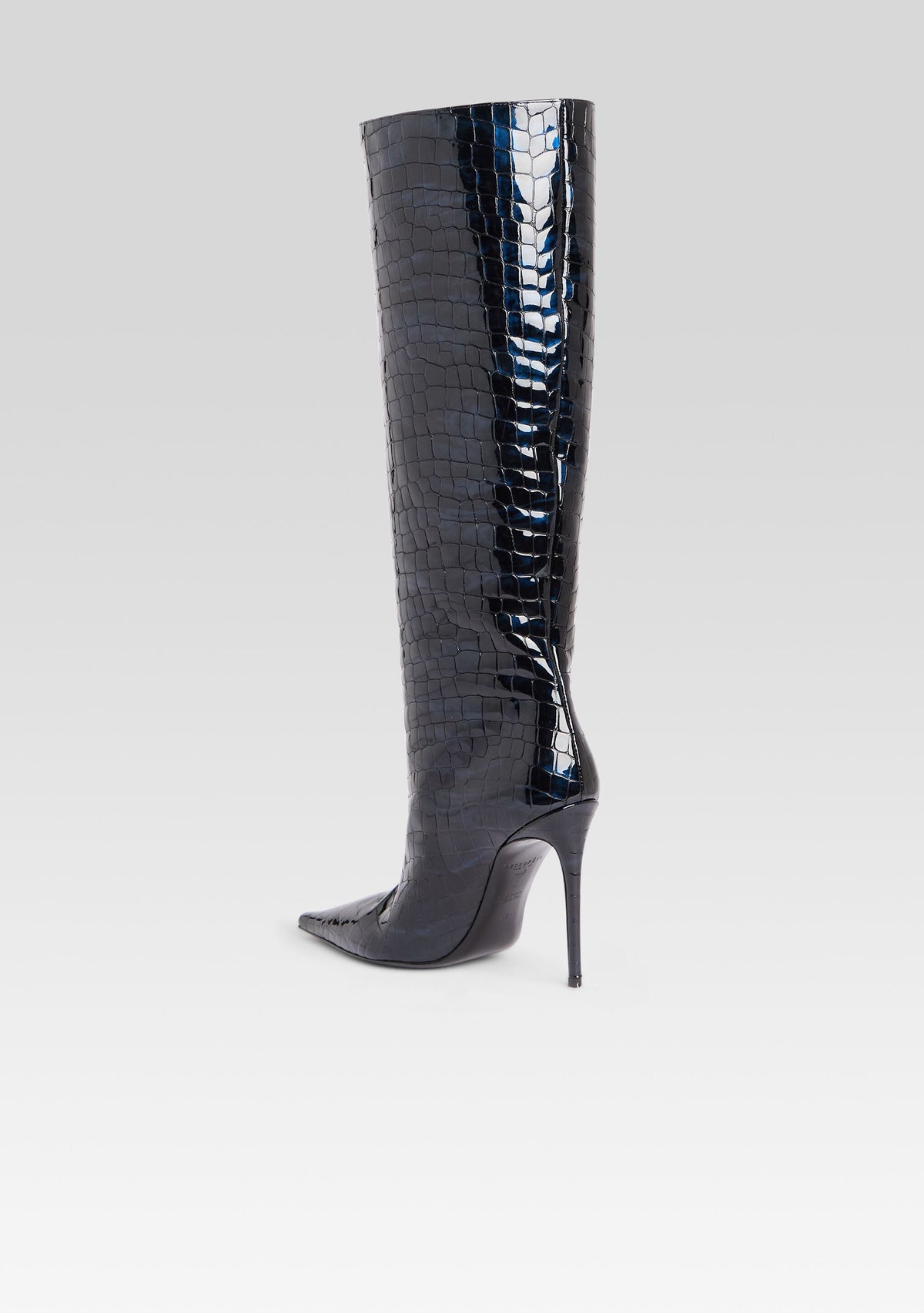 Lyra Leather Boot by retrofête in Navy Croco, product image 5