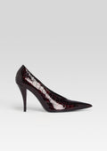 Maureen Leather Pump by retrofête in Burgundy Croco, product image 1