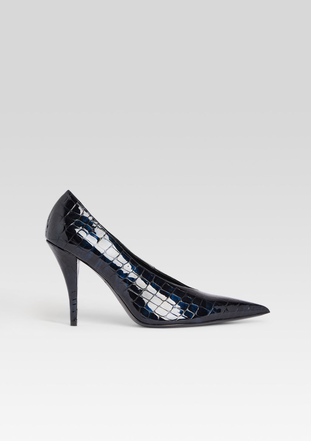 Maureen Leather Pump by retrofête in Navy Croco, product image 1
