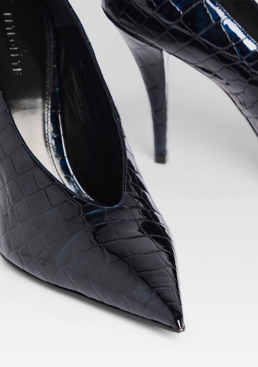 Maureen Leather Pump by retrofête in Navy Croco, product image 4
