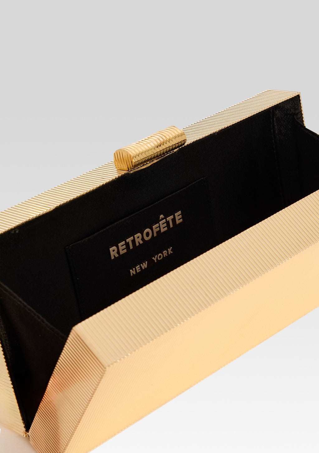 Milo Clutch by retrofête in Gold Metal, product image 4