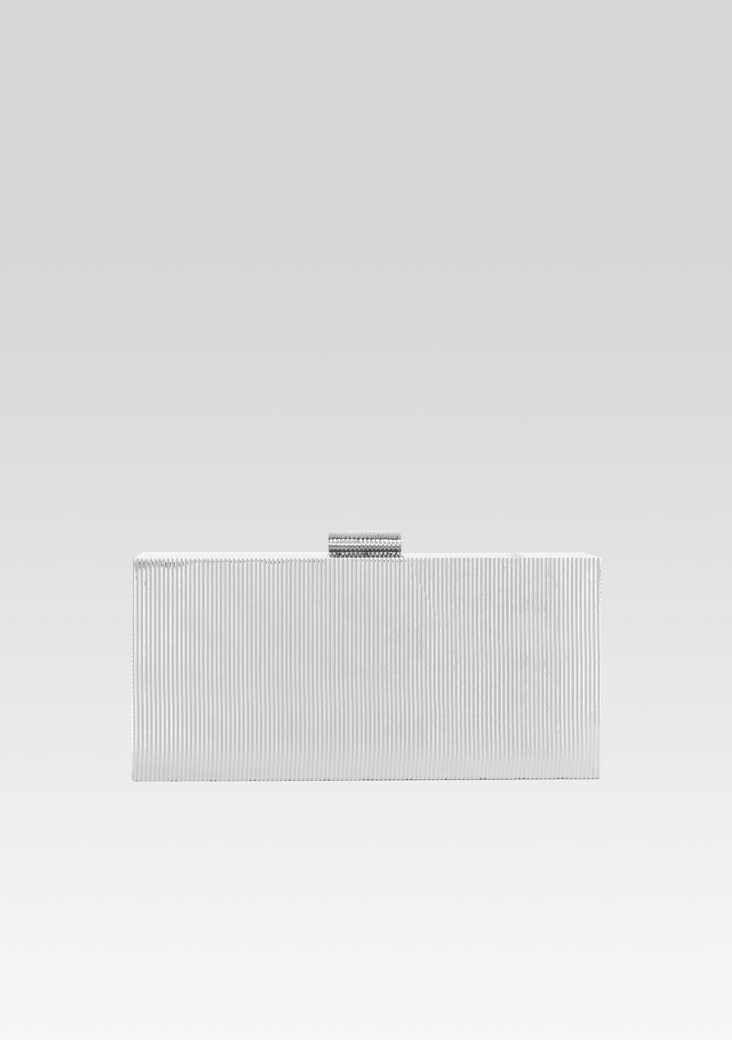 Milo Clutch by retrofête in Silver Metal, product image 1