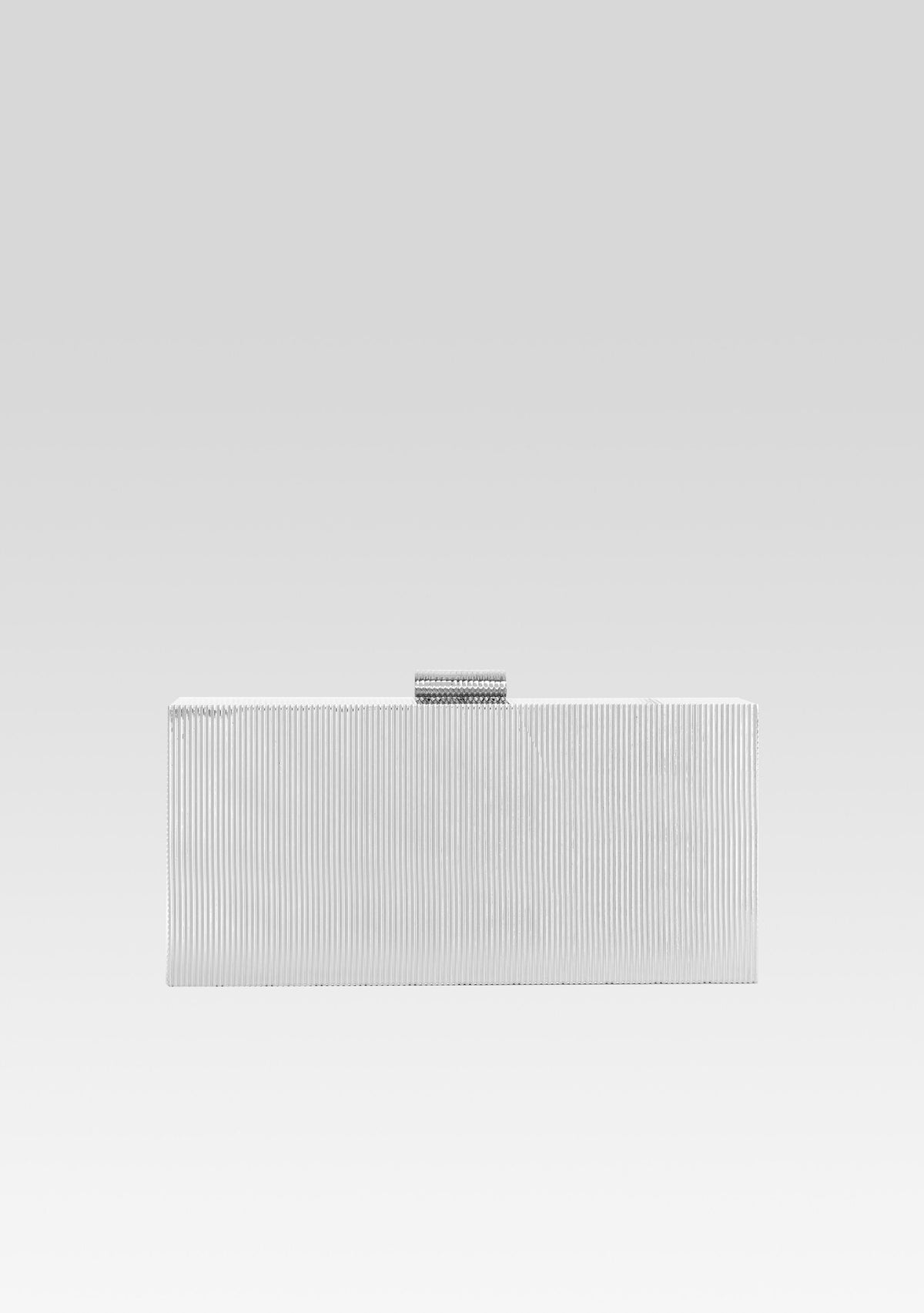 Milo Clutch by retrofête in Silver Metal, product image 1