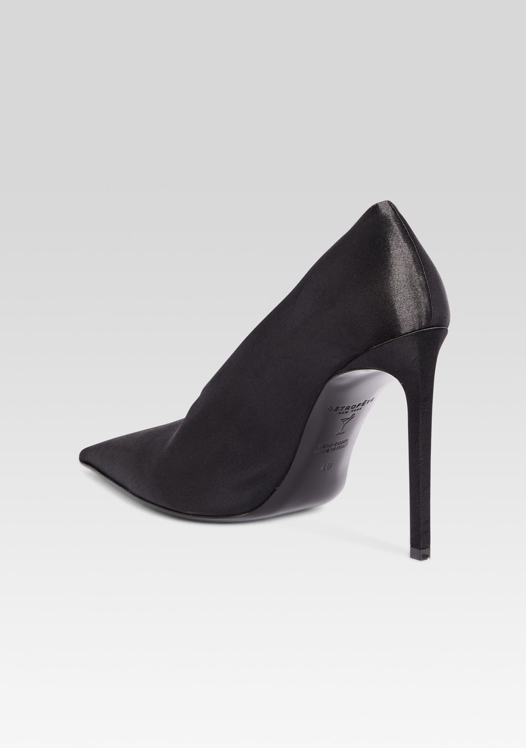 Mollie Satin Pump by retrofête in Black, product image 4