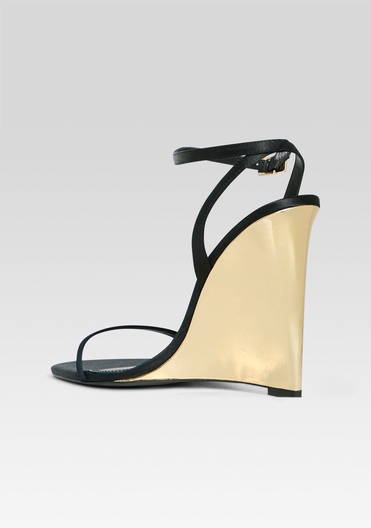 Nelly Wedge by retrofête in Black w/Gold Wedge, product image 5