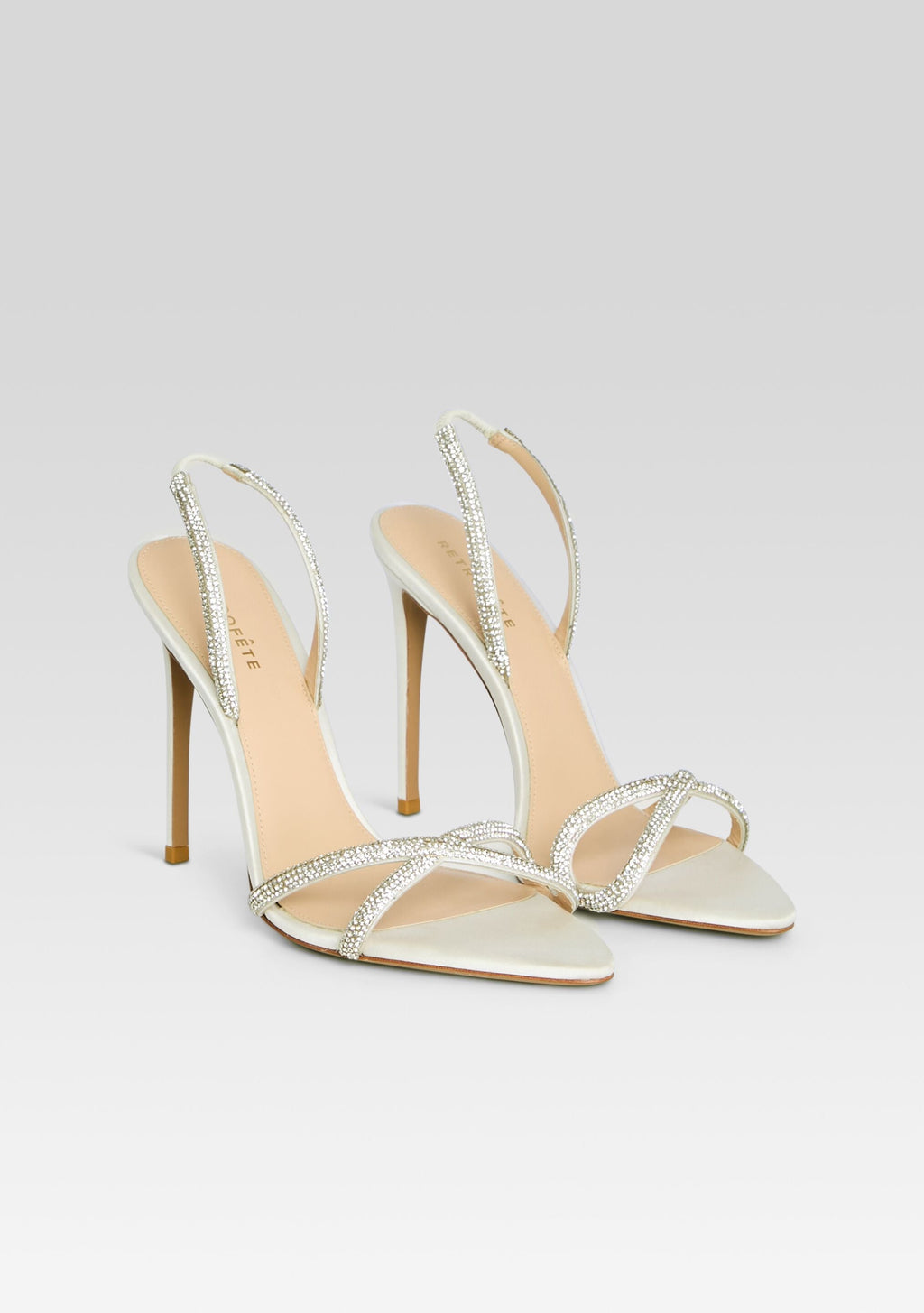 Nini Embellished Sandal by retrofête in White, product image 4