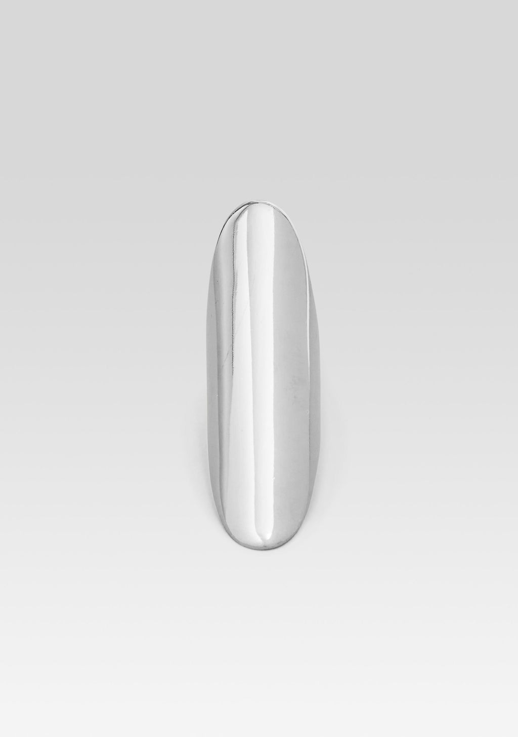Oval Finger Ring by Retrofête X Keren Wolf in Silver, product image 1