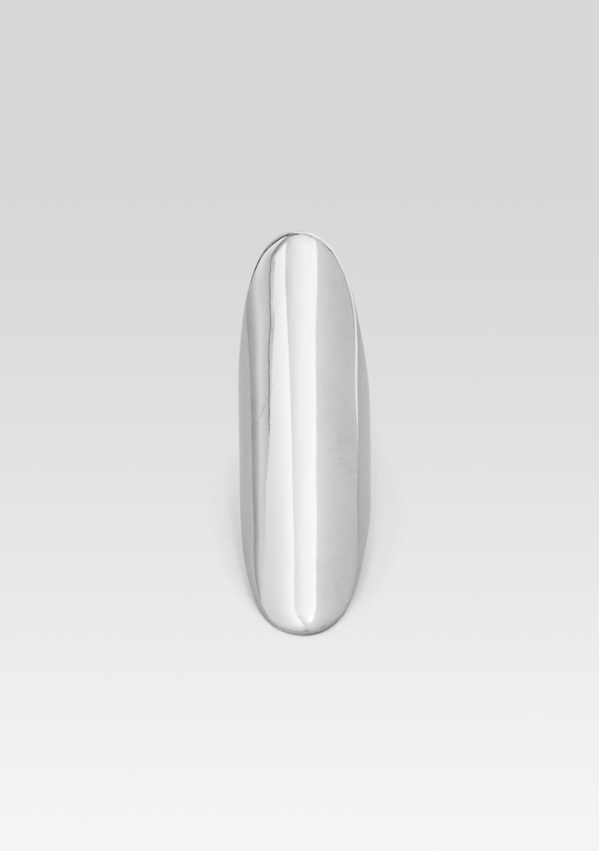 Oval Finger Ring by Retrofête X Keren Wolf in Silver, product image 1
