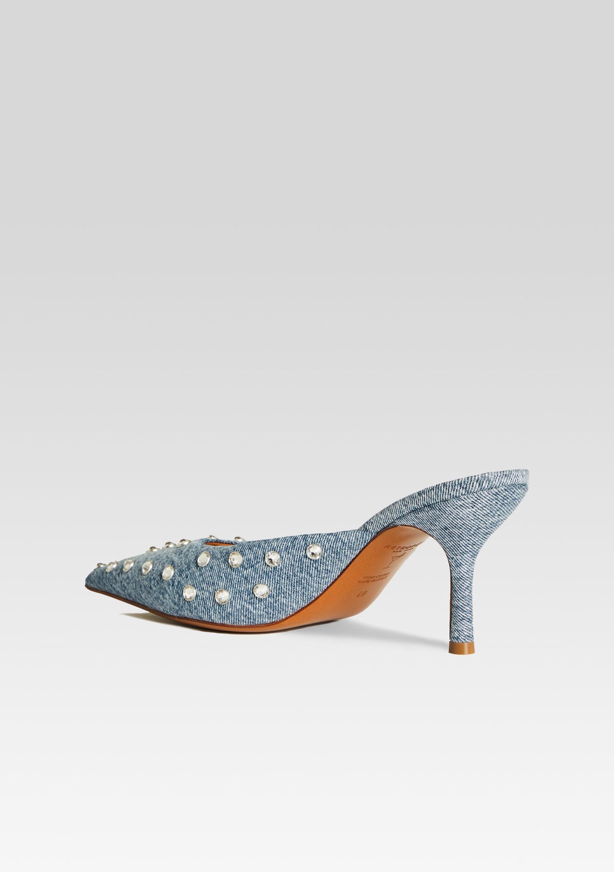 Pacifica Embellished Denim Mule by retrofête in Tel Aviv Sand, product image 5