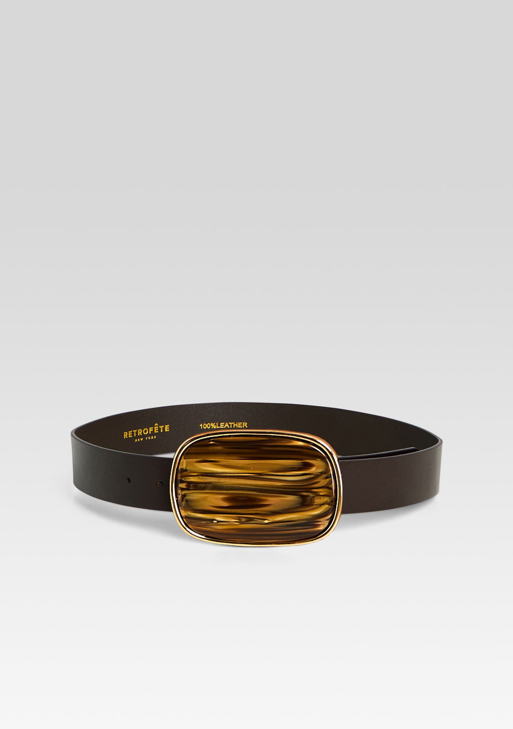 Parlow Belt by retrofête in Tigers Eye Leather, product image 1
