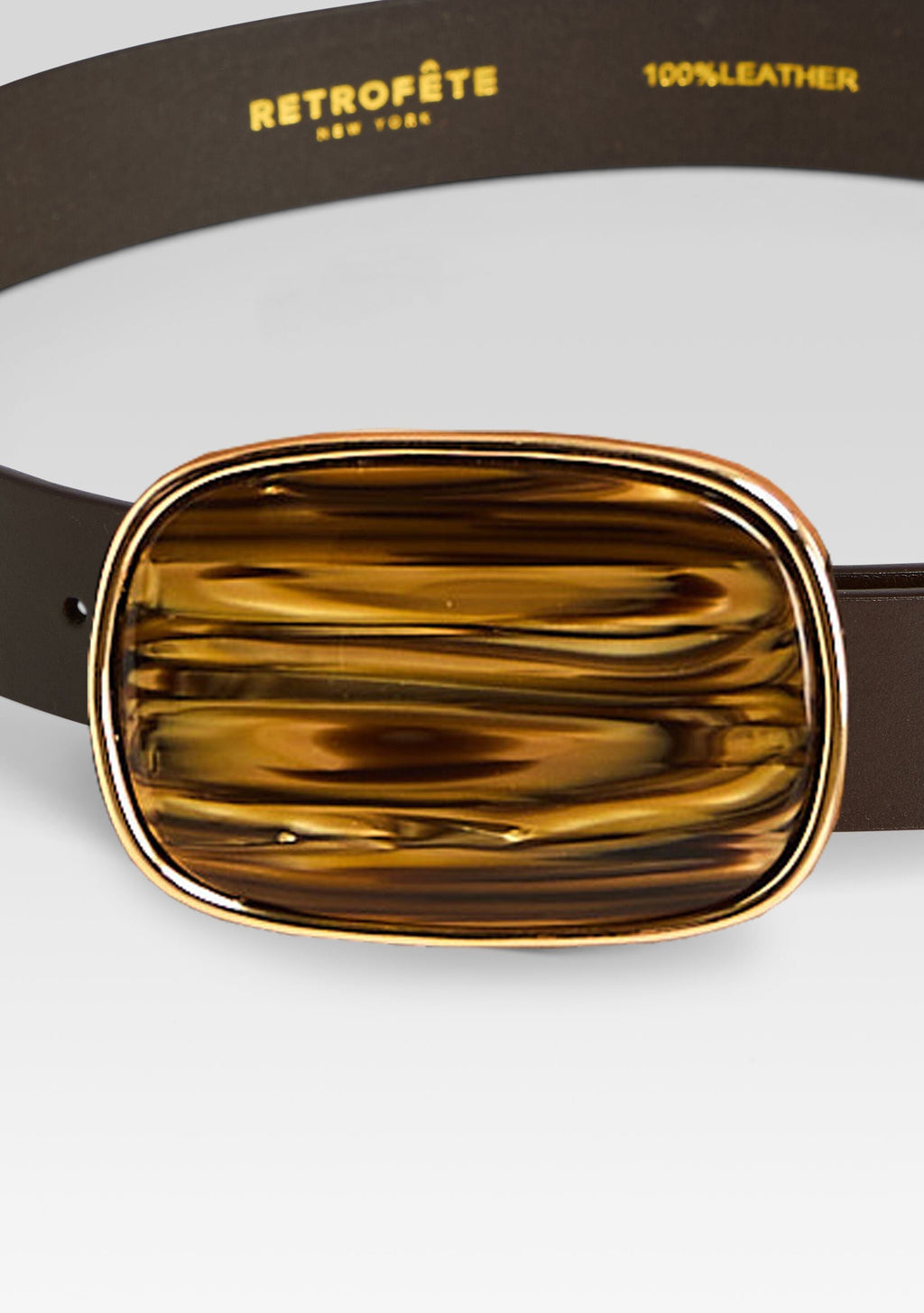 Parlow Belt by retrofête in Tigers Eye Leather, product image 3