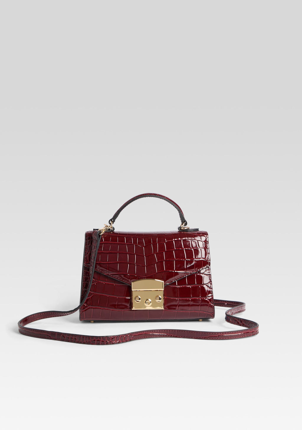 Renee Bag by retrofête in Burgundy Croco, product image 3