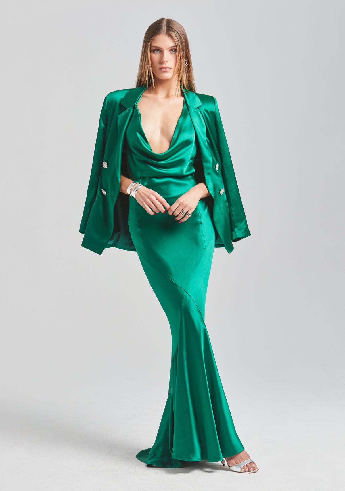 Saige Blazer by retrofête in Emerald, product image 6