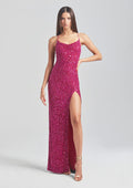 Blair Sequin Dress by retrofête in Dragon Fruit, product image 1