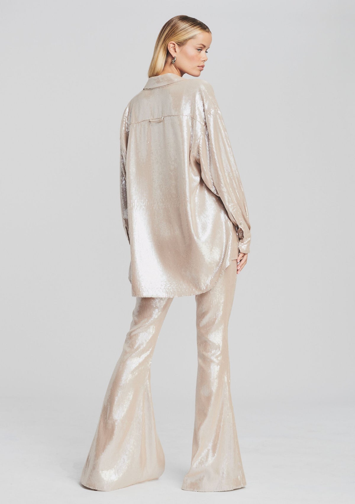 Jace Sequin Top by retrofête in Champagne, product image 4