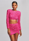 Rain Sequin Top by retrofête in Sunset Pink, product image 1