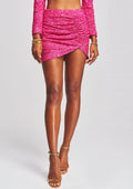 Celestia Sequin Skirt by retrofête in Sunset Pink, product image 1