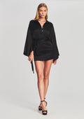 Scottie Silk Dress by retrofête in Black, product image 1