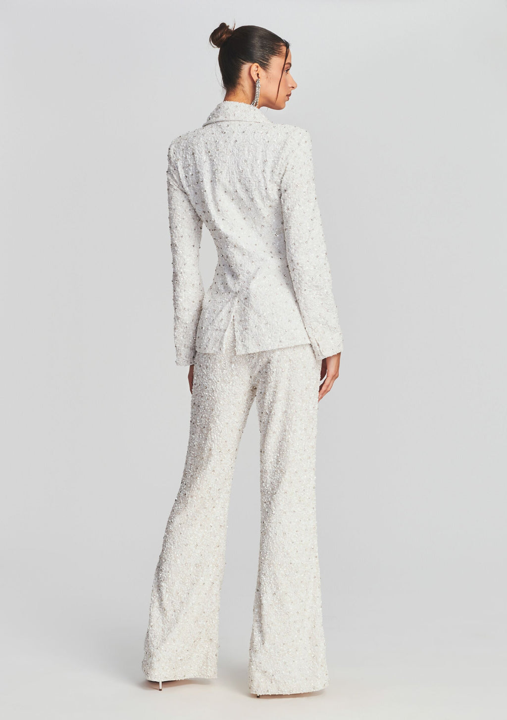 Lyra Sequin Pant by retrofête in Stone White, product image 4