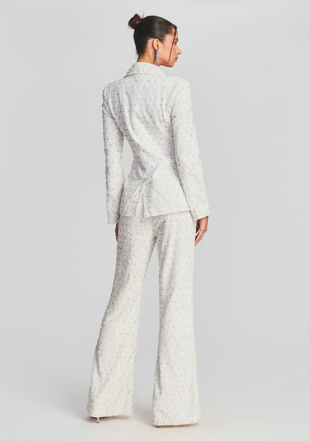 Lyra Sequin Pant by retrofête in Stone White, product image 4