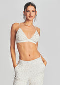 Pia Sequin Bralette by retrofête in Stone White, product image 1