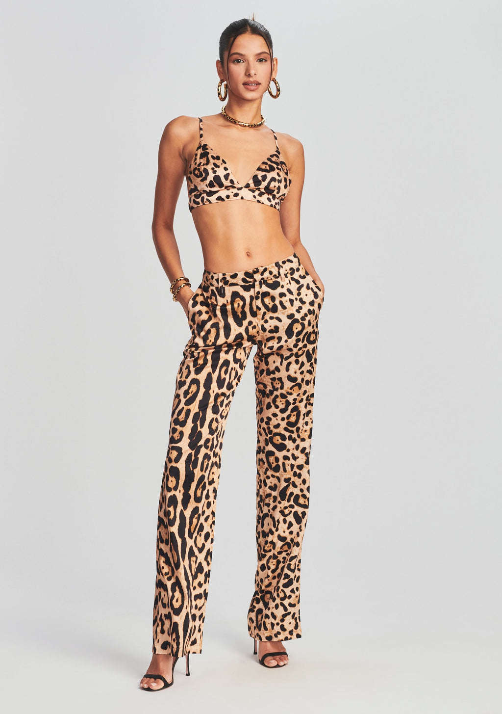 Suki Silk Pant by SEROYA in Leopard Combo, product image 5