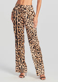 Suki Silk Pant by SEROYA in Leopard Combo, product image 1