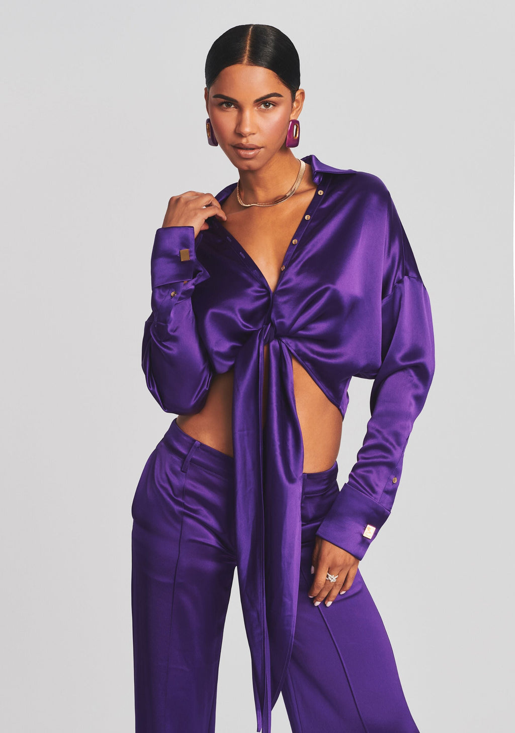 Parker Shirt by retrofête in Royal Purple, product image 1