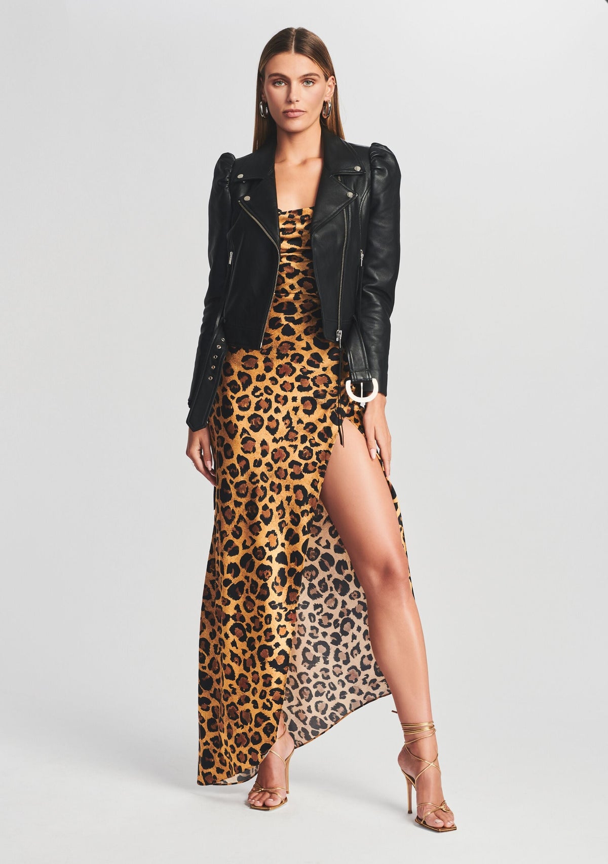 Tai Leather Jacket by retrofête in Black/Silver, product image 2