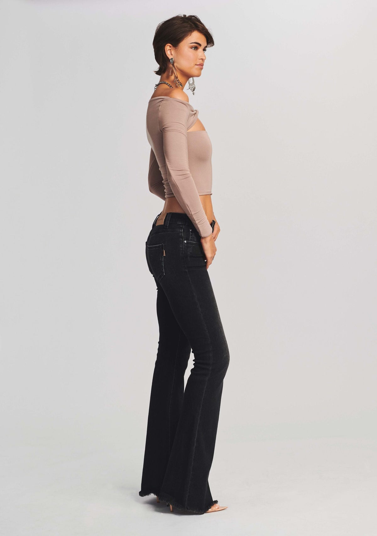 Barrymore Terry Pant by retrofête in Faded Black Terry, product image 3