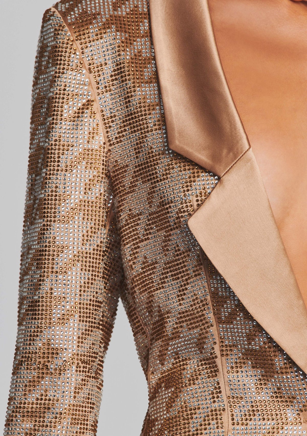 Jules Embellished Blazer Dress by retrofête in Nude/Silver, product image 2