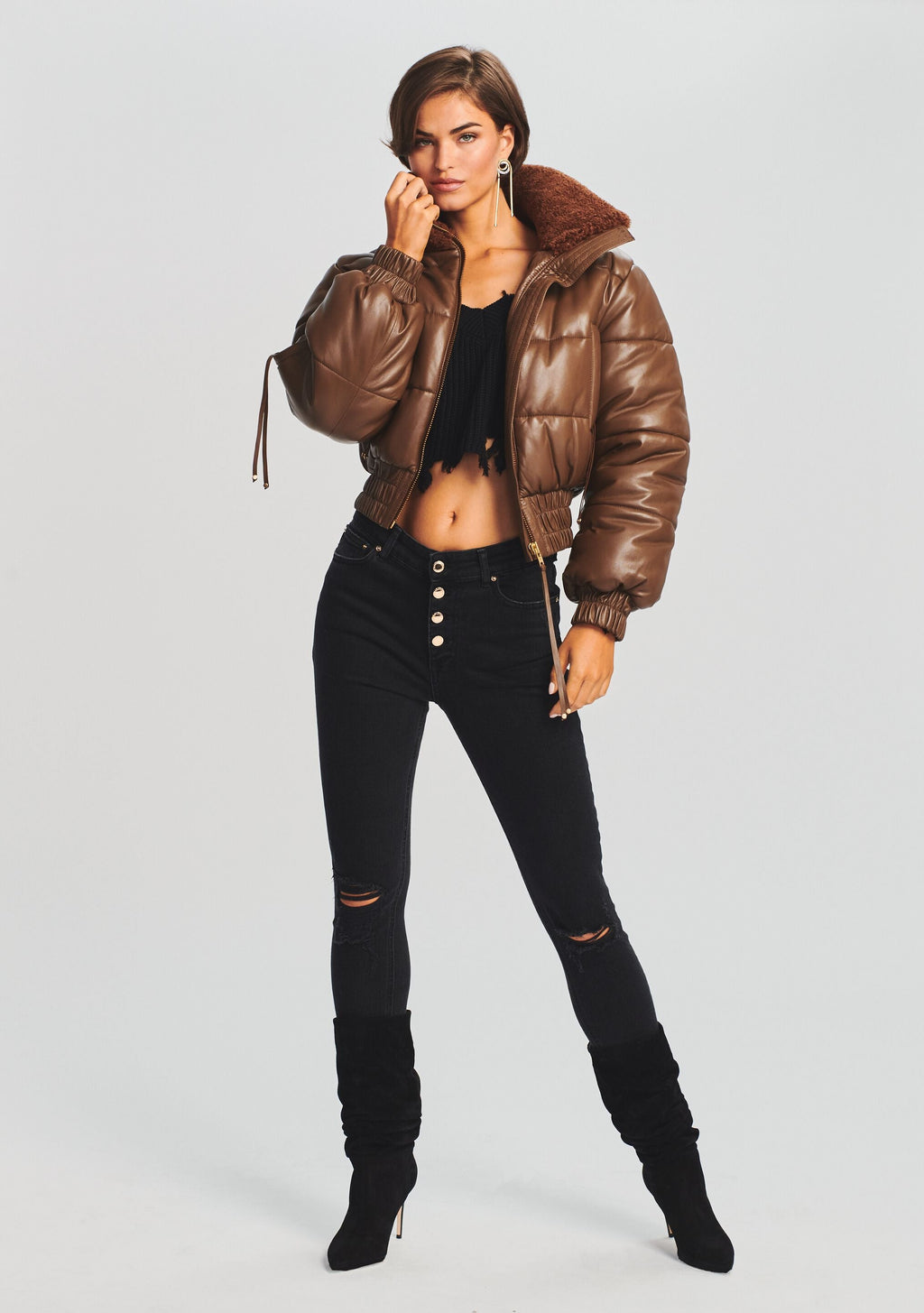 Mid Rise Dax Pant by retrofête in True Black, product image 2
