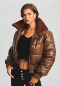Stevie Leather Jacket by retrofête in Cognac, product image 1