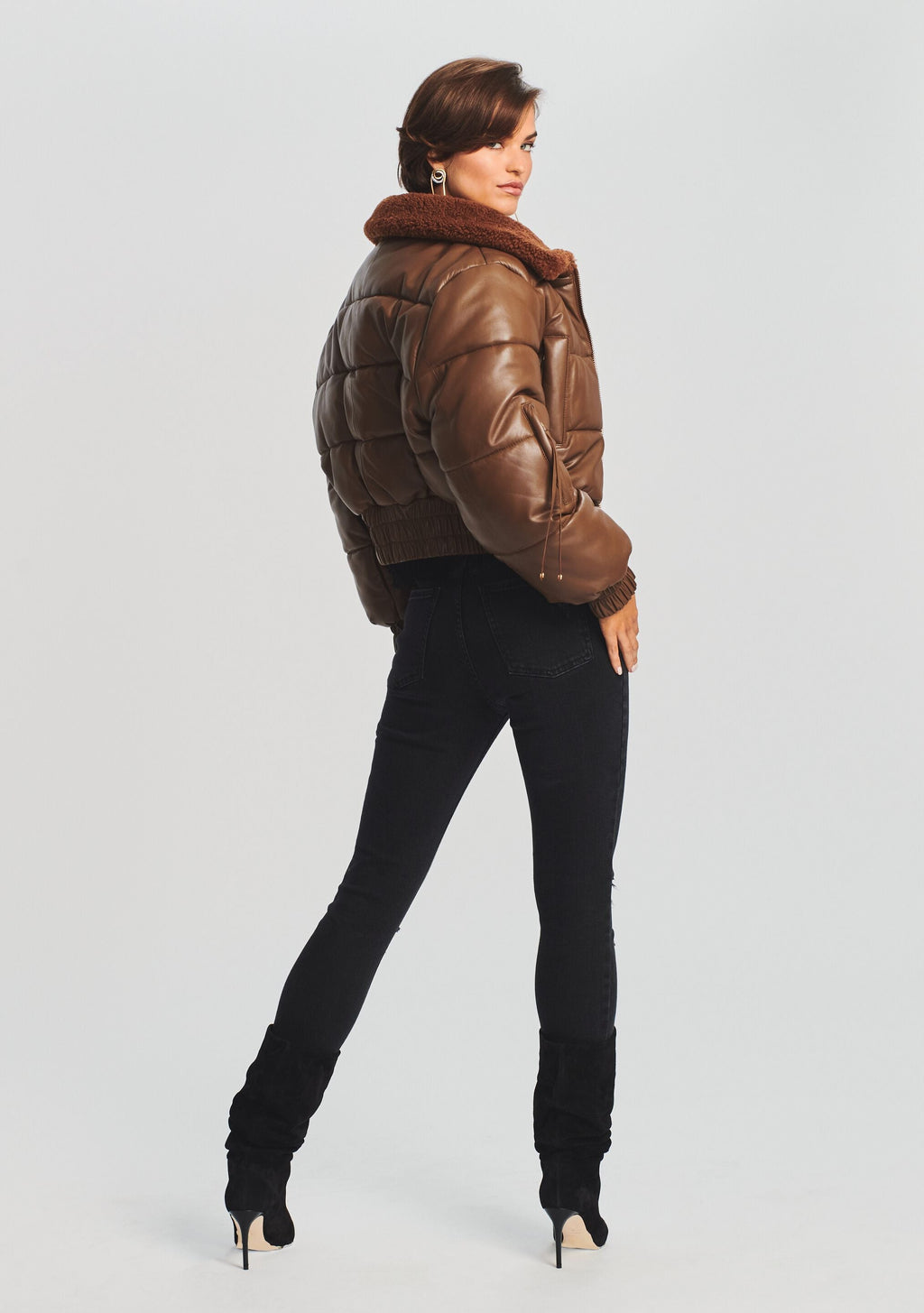 Stevie Leather Jacket by retrofête in Cognac, product image 4