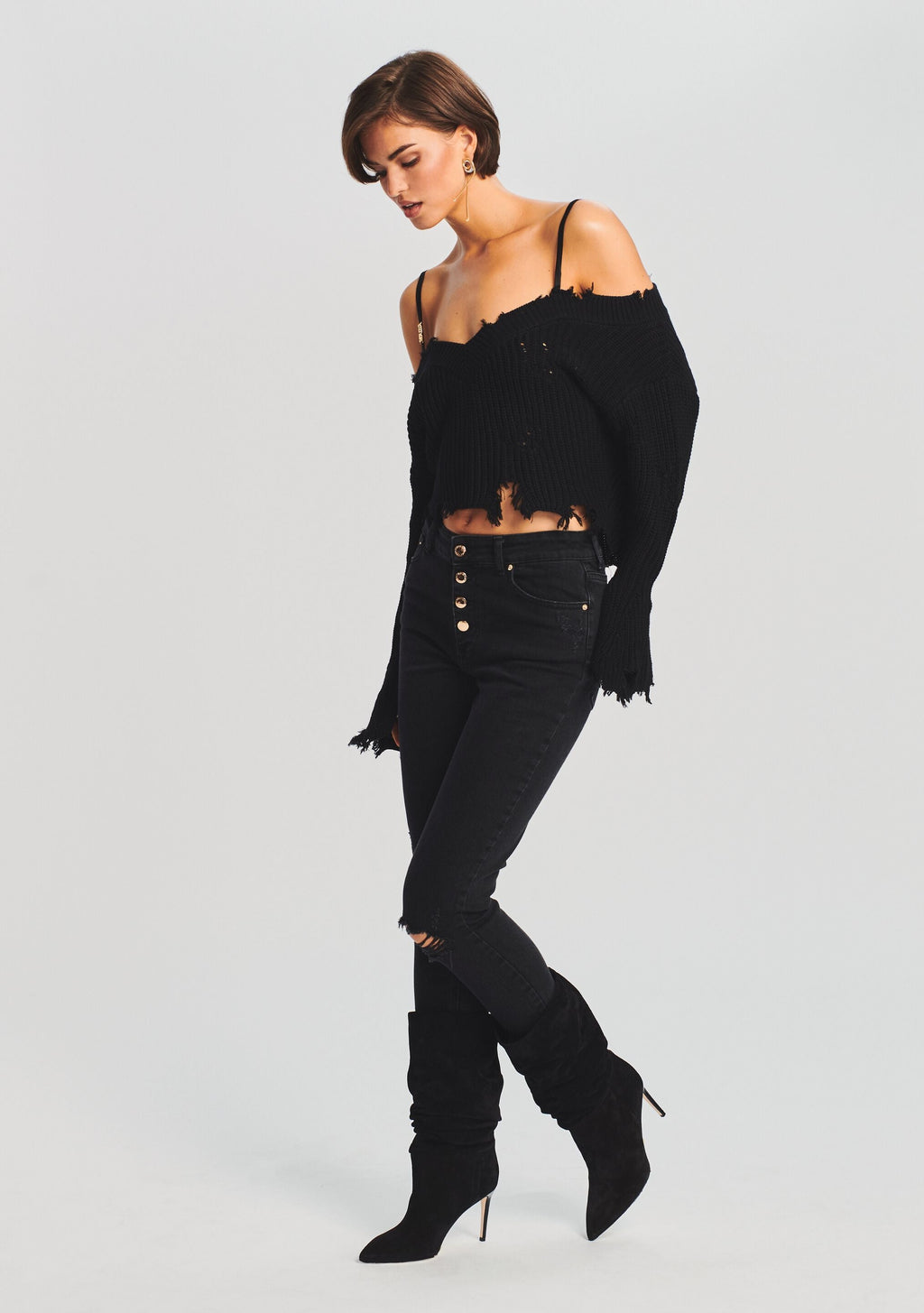 Mid Rise Dax Pant by retrofête in True Black, product image 5