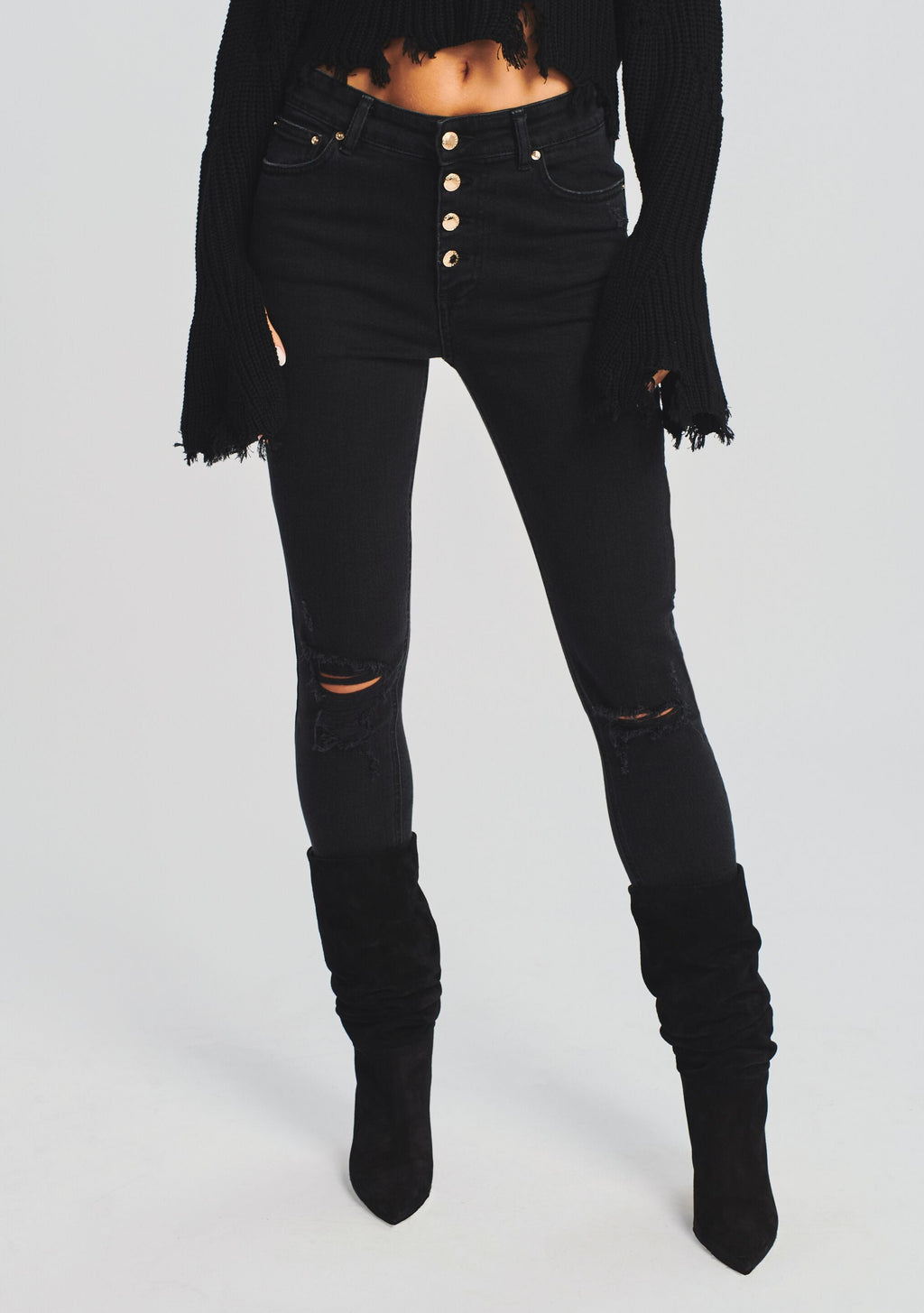 Mid Rise Dax Pant by retrofête in True Black, product image 1