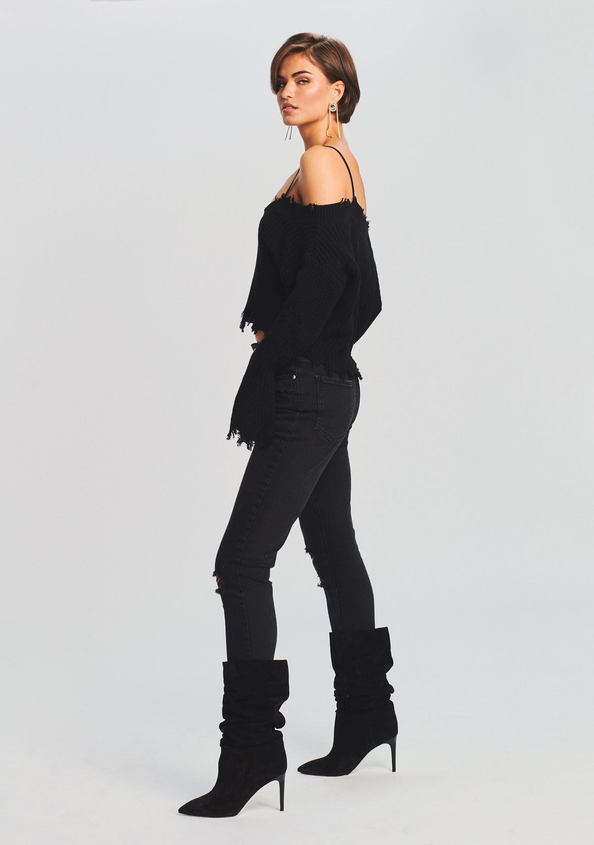 Mid Rise Dax Pant by retrofête in True Black, product image 3