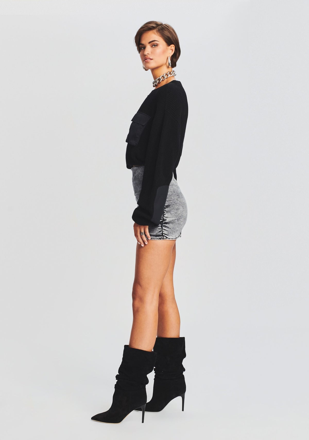 Elijah Skirt by retrofête in Acid Grey, product image 3